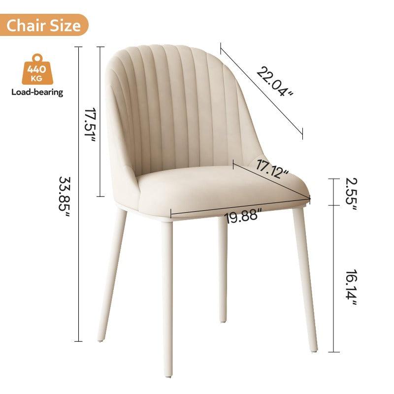 Guyii Dining Chairs Set of 2, Modern Kitchen and Dining Room Chairs with Metal Legs