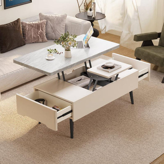 Guyii 39" Lift Top Coffee Table with Storage, 3-in-1 Modern Multifunction Center Table