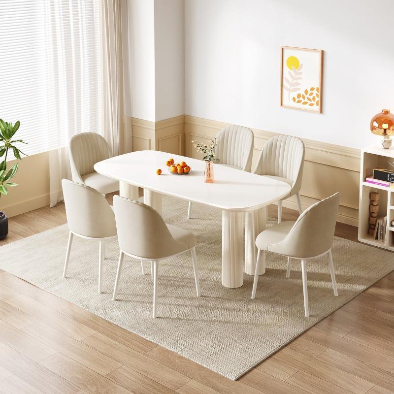 Guyii 55"-70" Rectangle Dining Table, Modern Kitchen Table for Dining Room