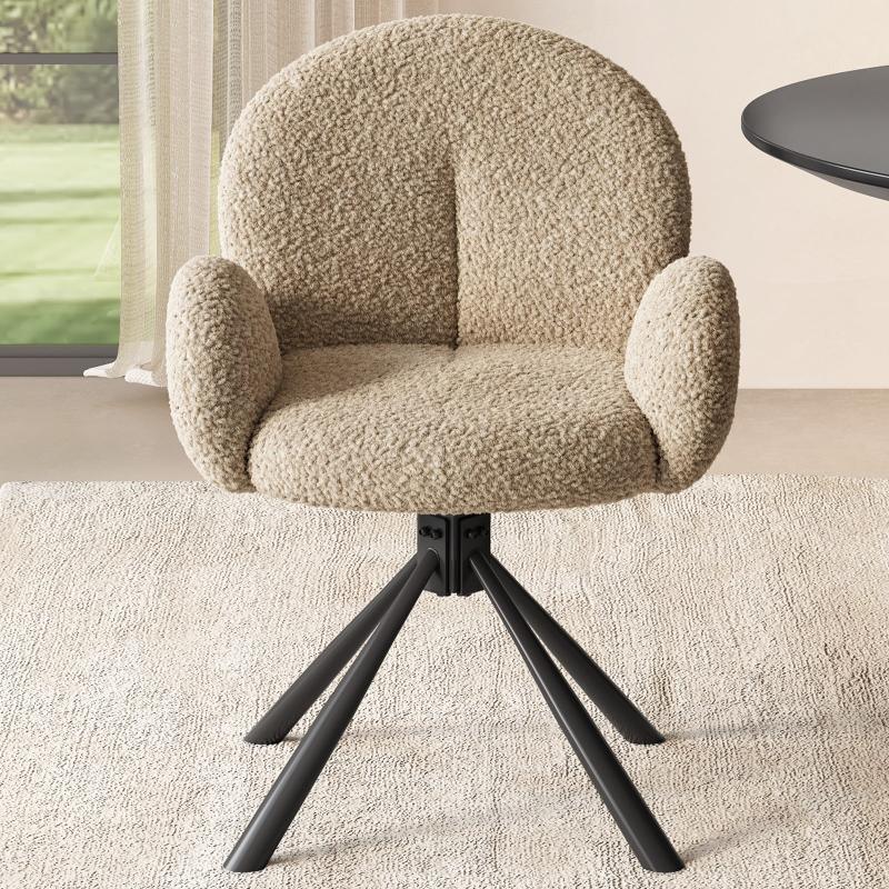 Guyii Modern Dining Chair No Wheels, 360° Swivel Office Desk Chair for Home & Dining Room