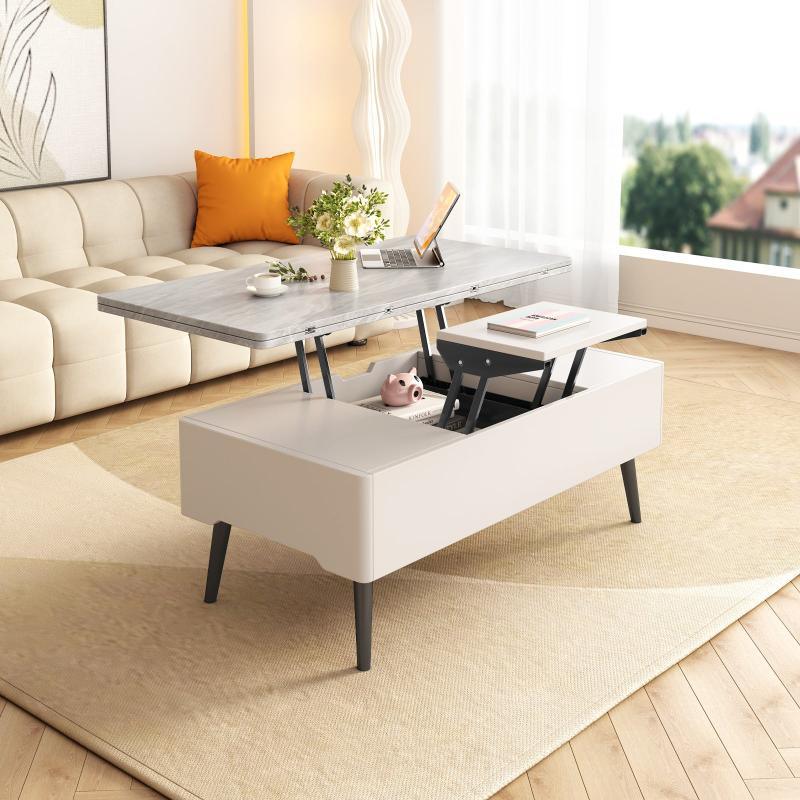 Guyii 39" Lift Top Coffee Table with Storage, 3-in-1 Modern Multifunction Center Table