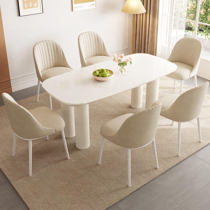 Guyii 55"-70" Rectangle Dining Table, Modern Kitchen Table for Dining Room