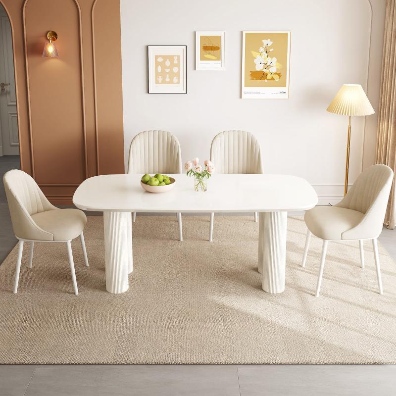 Guyii 55"-70" Rectangle Dining Table, Modern Kitchen Table for Dining Room