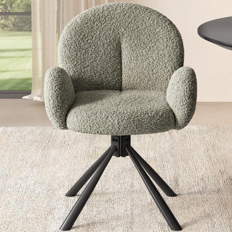 Guyii Modern Dining Chair No Wheels, 360° Swivel Office Desk Chair for Home & Dining Room