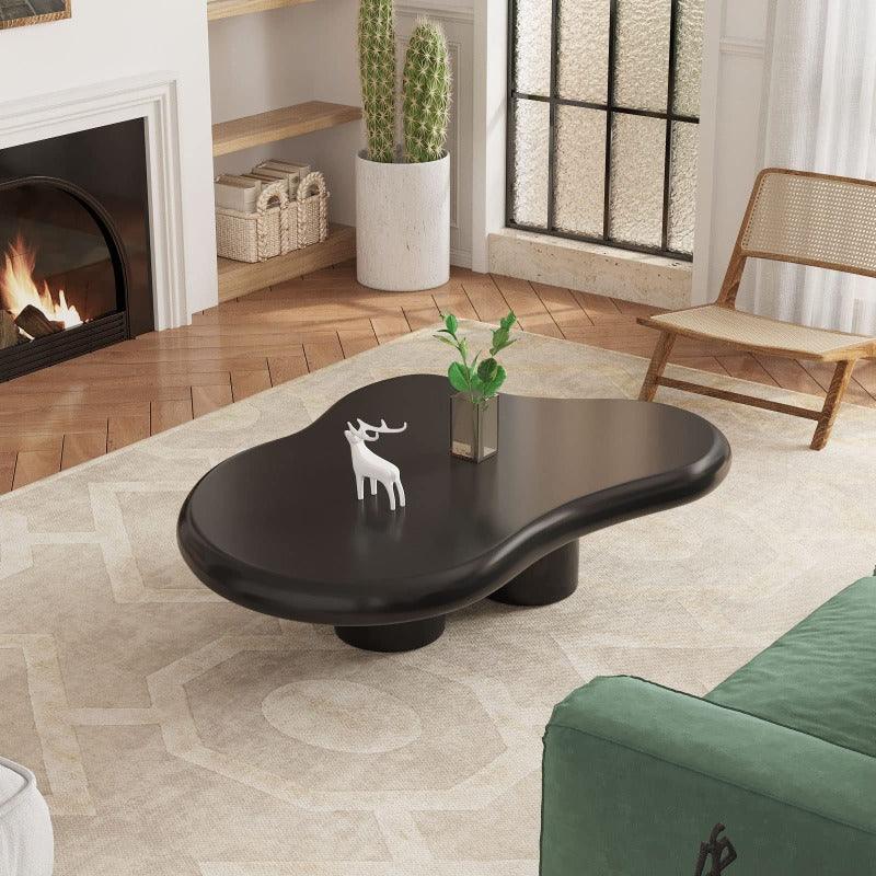 Guyii 41”-46" Cloud Coffee Table with 3 Legs, Modern Coffee Table for Living Room