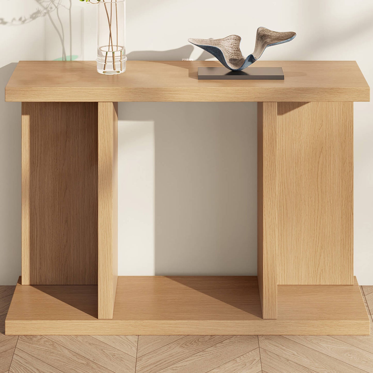 Guyii 51.18" Long Console Table, Multi-Functional Sofa Table Behind Couch, Rectangular Entryway Table