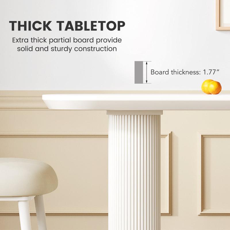 Guyii 55"-70" Rectangle Dining Table, Modern Kitchen Table for Dining Room