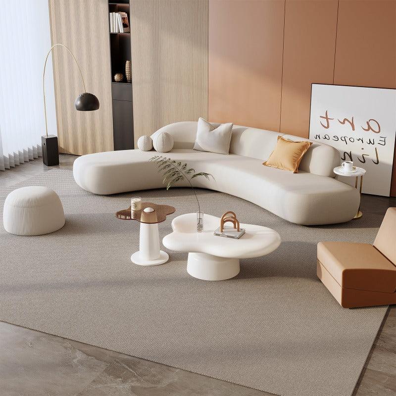 Guyii Cloud Coffee Table Set of 2 – Irregular Small Side Tables and Center Table for Living Room and Modern Décor