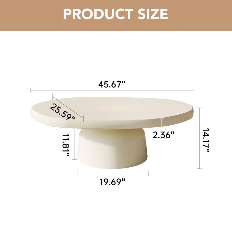 Guyii Oval Coffee Table, Modern Center Table | L1841-UK