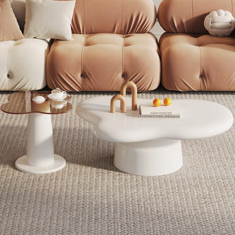 Guyii Cloud Coffee Table Set of 2, Small Irregular Side Tables and Center Table-C1531DE