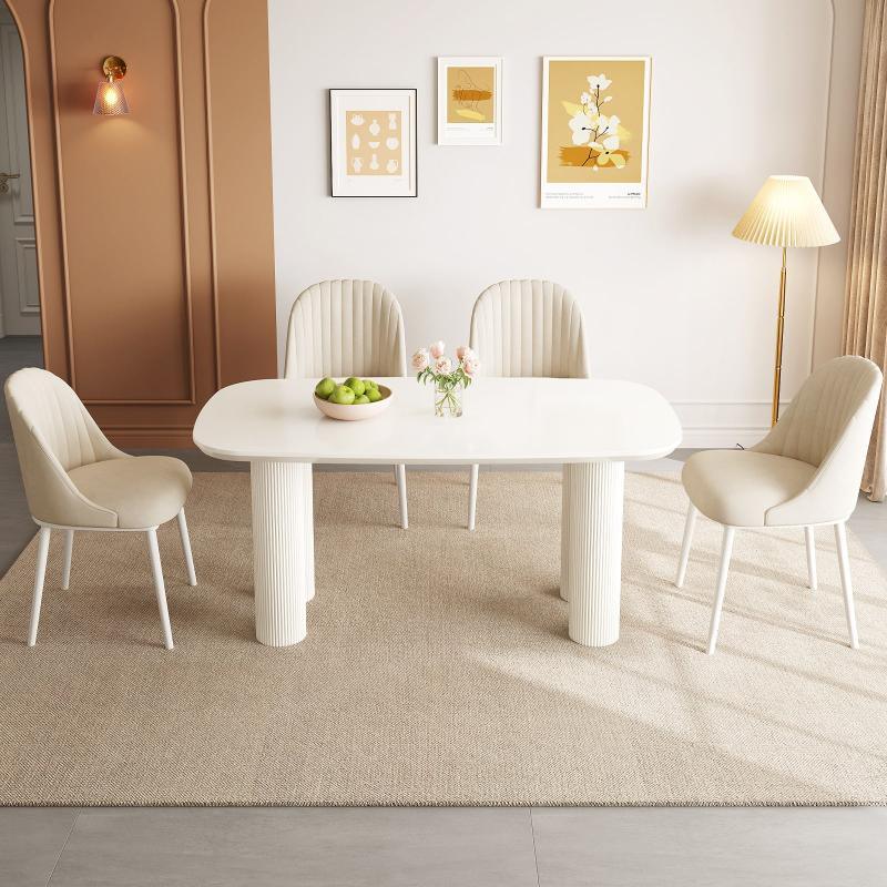 Guyii 55"-70" Rectangle Dining Table, Modern Kitchen Table for Dining Room