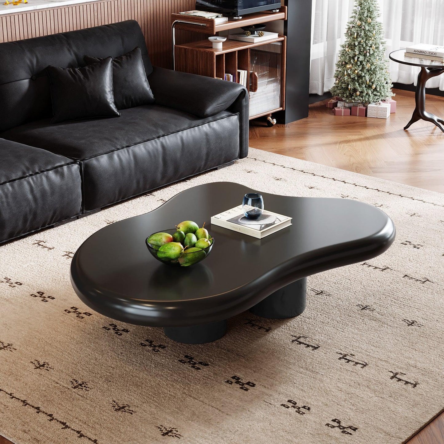 Guyii 41”-46" Cloud Coffee Table with 3 Legs, Modern Coffee Table for Living Room