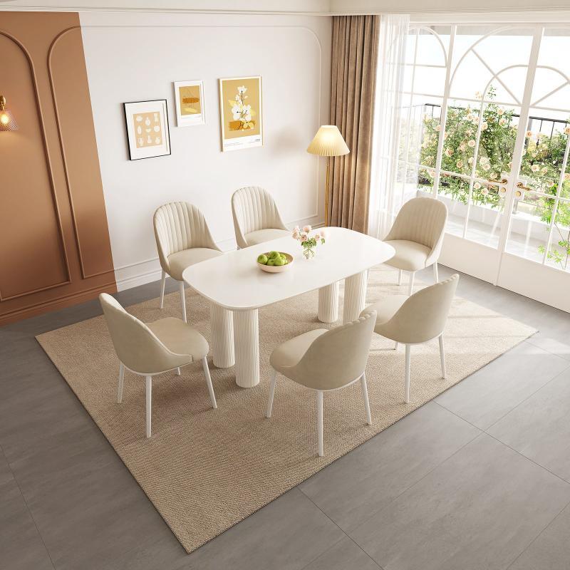 Guyii 55"-70" Rectangle Dining Table, Modern Kitchen Table for Dining Room