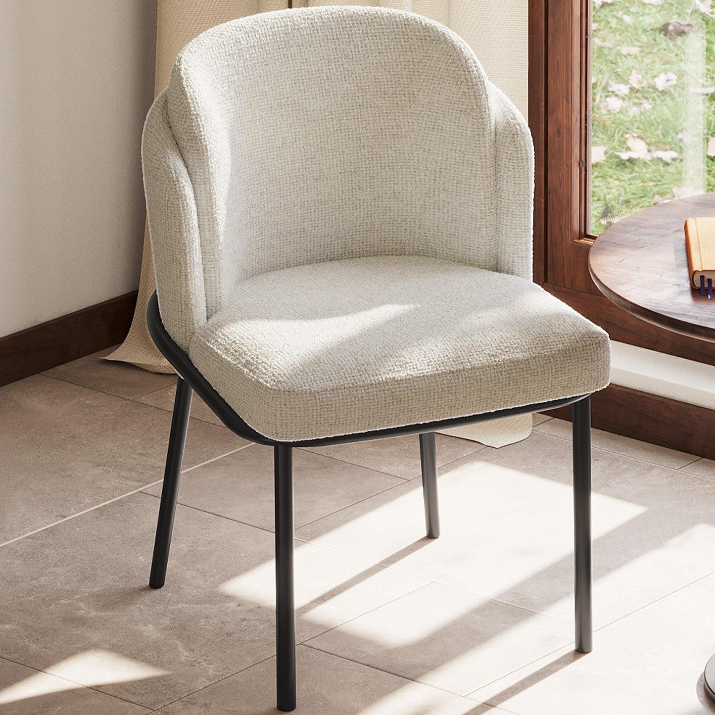 Guyii Dining Chairs Set of 2-6, Modern Fabric Dinner Chairs, Dining Room Kitchen Chairs with Metal Legs