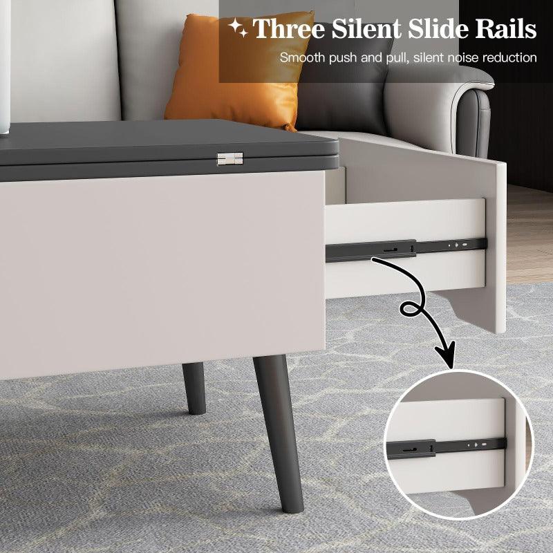 Guyii 43” Lift Top Coffee Table with Storage Drawer, 3 in 1 Multi Function Center Table