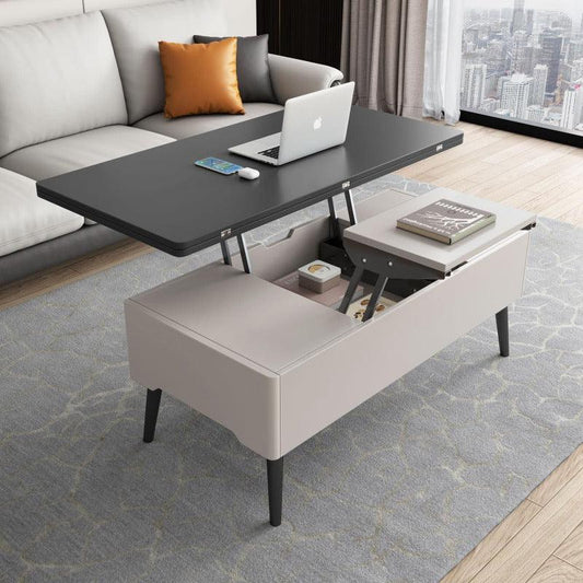 Guyii 43” Lift Top Coffee Table with Storage Drawer, 3 in 1 Multi Function Center Table