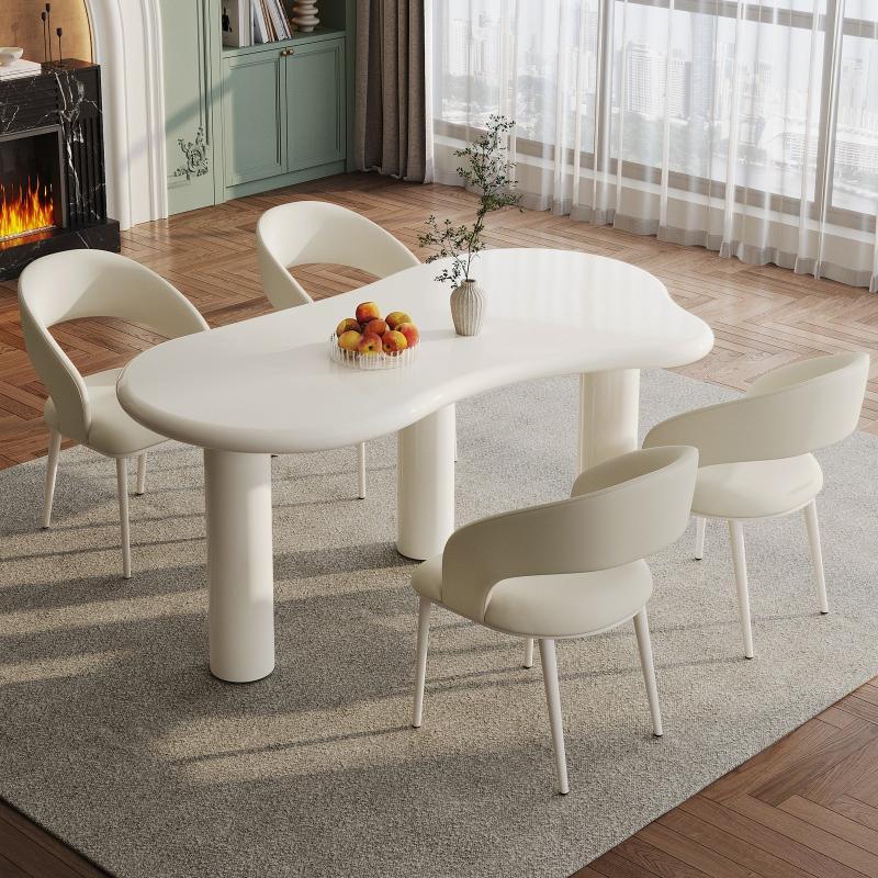 Guyii 62" Modern Dining Table Set, Modern Kitchen Table Set with Chairs