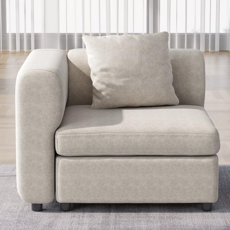 Guyii Velvet Sectional Sofa, Modern Oversized 4-9 Seater with Pillows and Storage Footstool