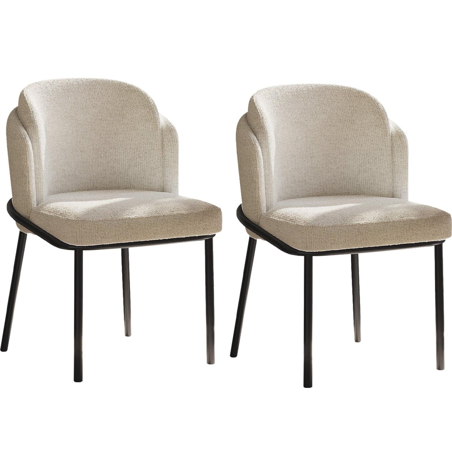 Guyii Dining Chairs Set of 2-6, Modern Fabric Dinner Chairs, Dining Room Kitchen Chairs with Metal Legs