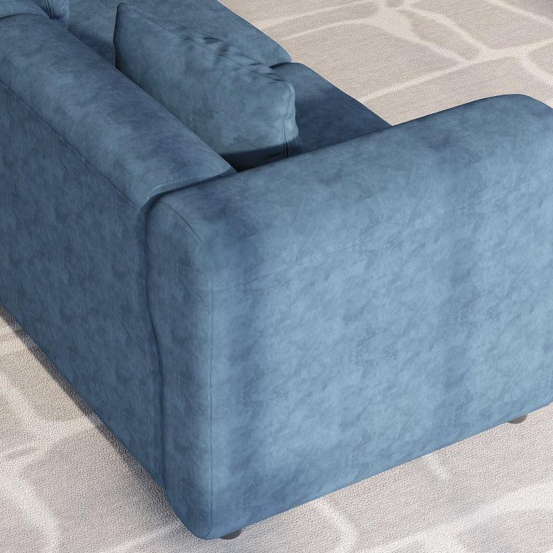 Guyii Velvet Sectional Sofa, Modern Oversized 4-9 Seater with Pillows and Storage Footstool