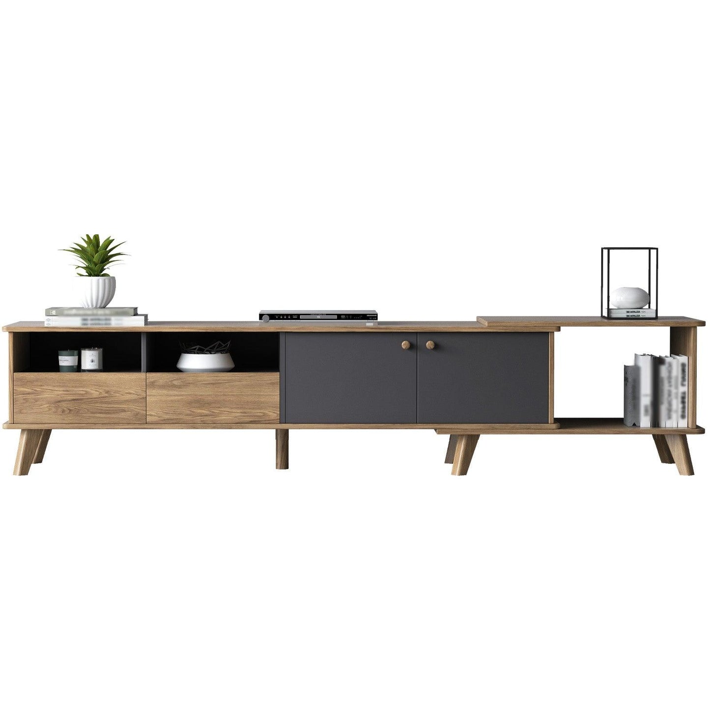Guyii Extendable TV Stand – Modern TV Console with Adjustable Length for Living Room and Entertainment Areas