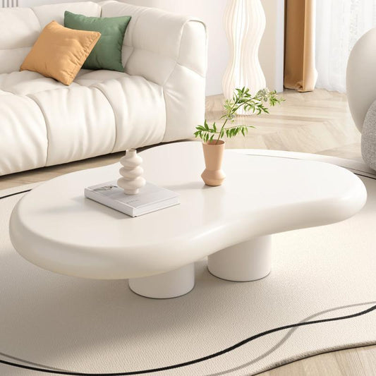 Guyii 41”-46" Cloud Coffee Table with 3 Legs, Modern Coffee Table for Living Room