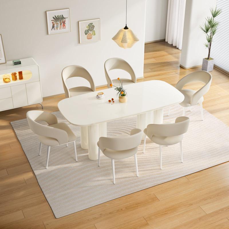 Guyii 55"-70" Rectangular Dining Table, Modern Kitchen Table for Dining Room