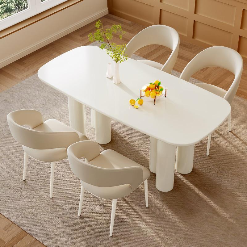 Guyii 55"-70" Rectangular Dining Table, Modern Kitchen Table for Dining Room
